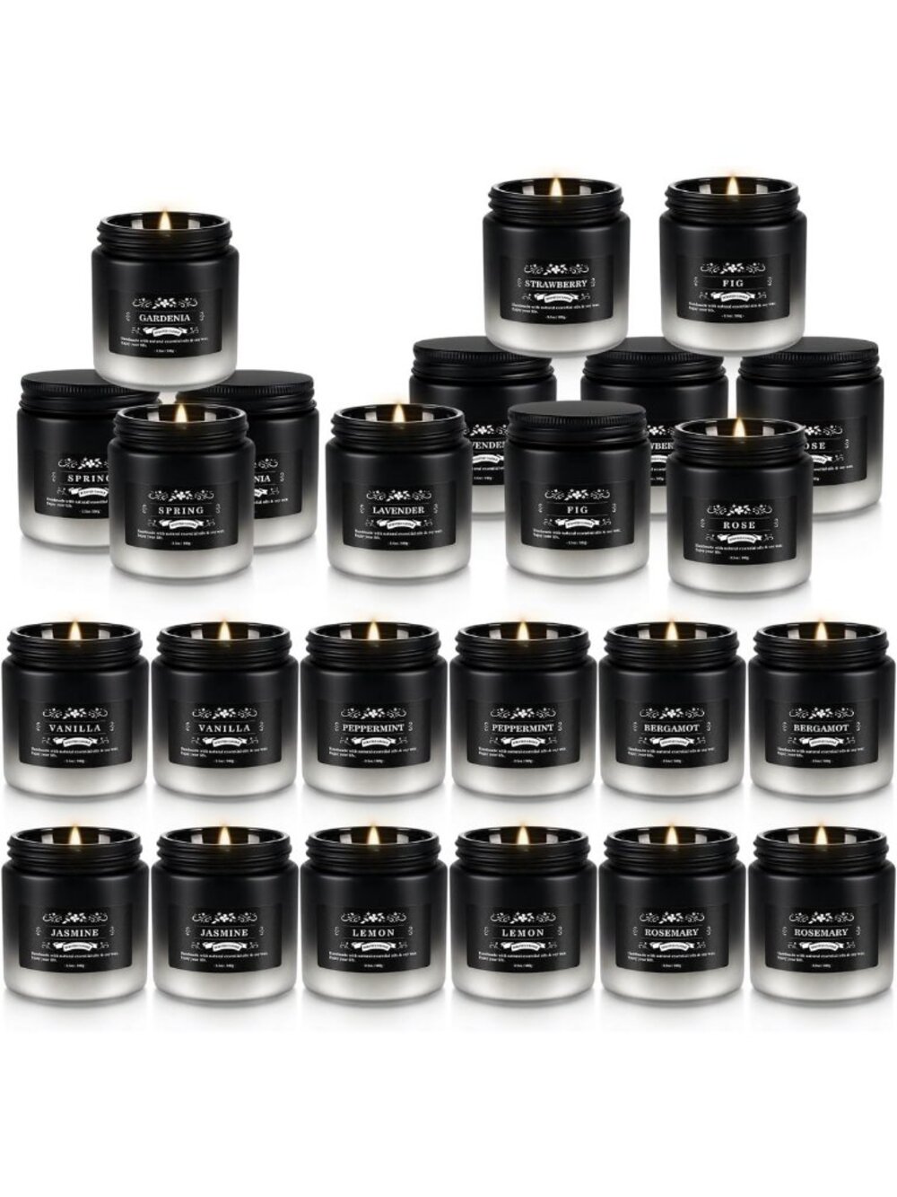 24 Pack Scented Candles - Aromatherapy Soy Candles for Home, Gifts for Him